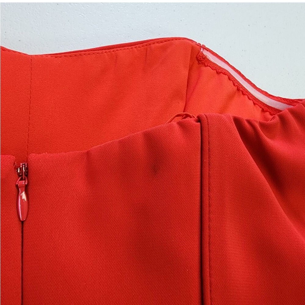 Badgley Mischka Collection Strapless Sweatheart Red Long Gown Size 2 NWT - Picture 3 of 8